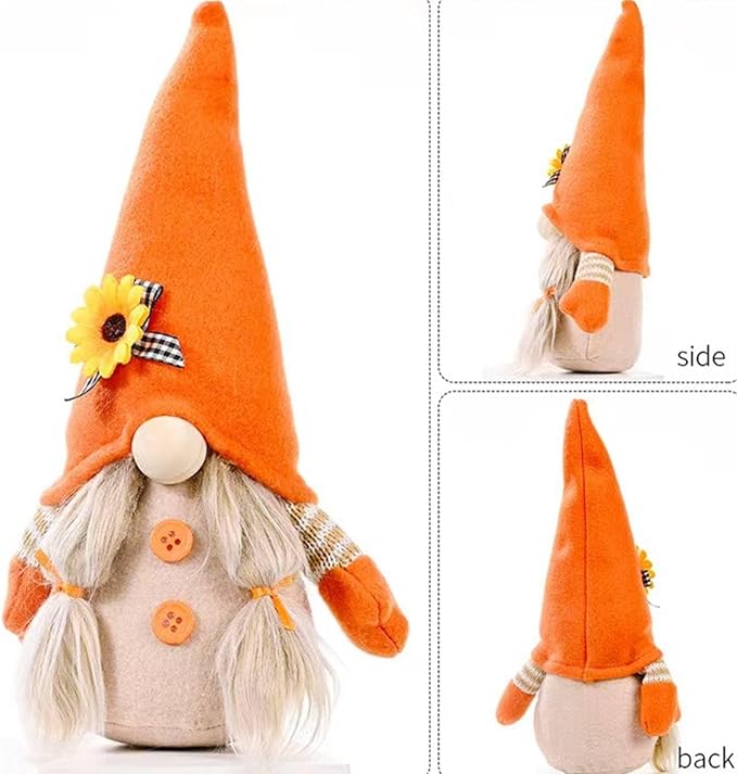 Gnomes Plush Decorations,Fall Decor Fall Gnome Plush Decoration for Home,Handmade Swedish Tomte Doll Mr and Mrs Scandinavian Gnomes,Fall Home Decor Thanksgiving Gnome Table Decorations,Girl-HomvellaHome
