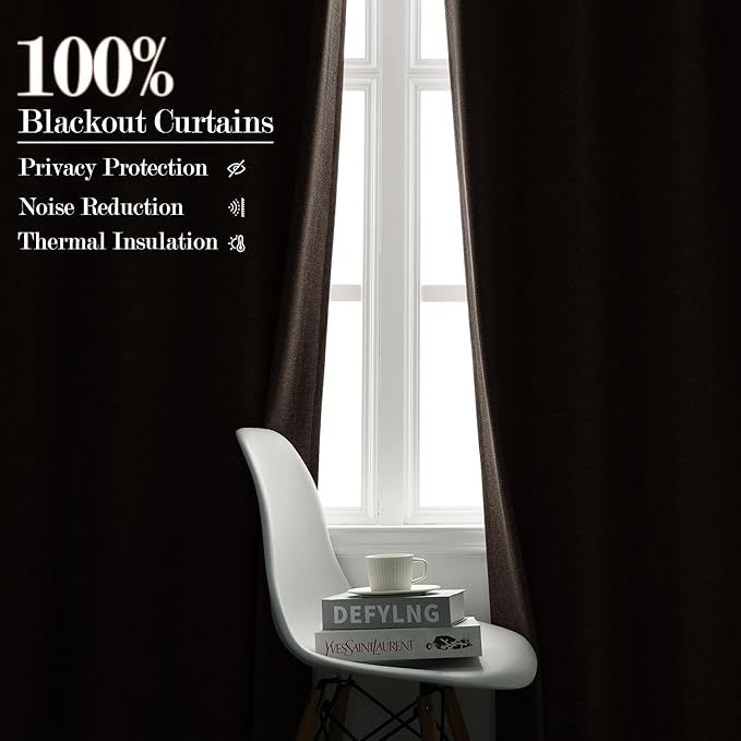 120" Wx96 L Linen Room Divider Drapes for Doorway/Glass Window/Sliding Door/Patio, Extra Wide Pinch Pleated Full Blackout Curtains for Girls Boys Teen Kids Room, 1 Panel, Light Coffee-HomvellaHome