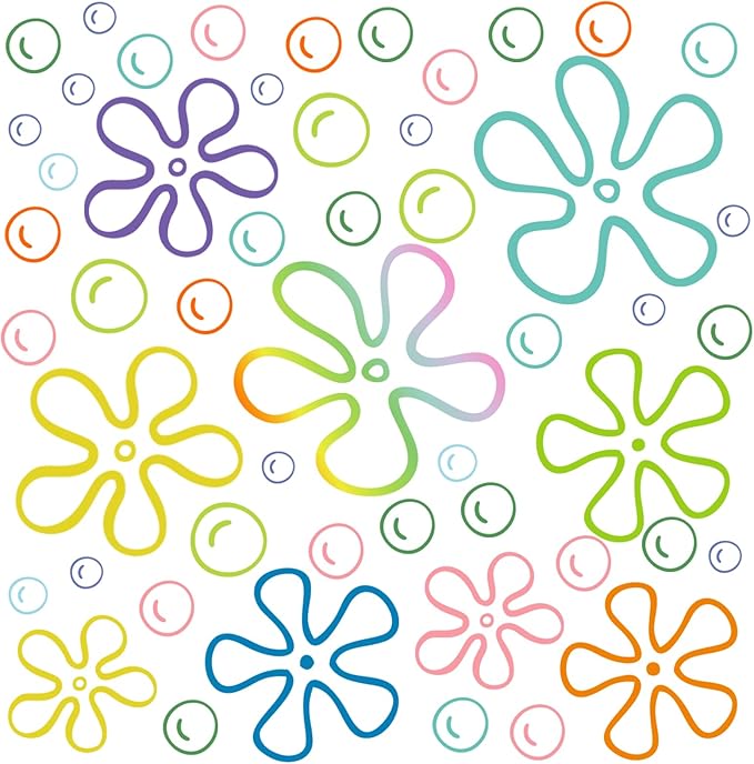 187PCS Flower Bubbles Wall Decals Under The Sea Birthday Party Decorations Ocean Wall Stickers Wall Decor for Bathroom Nursery Bedroom Home Classroom Car-HomvellaHome