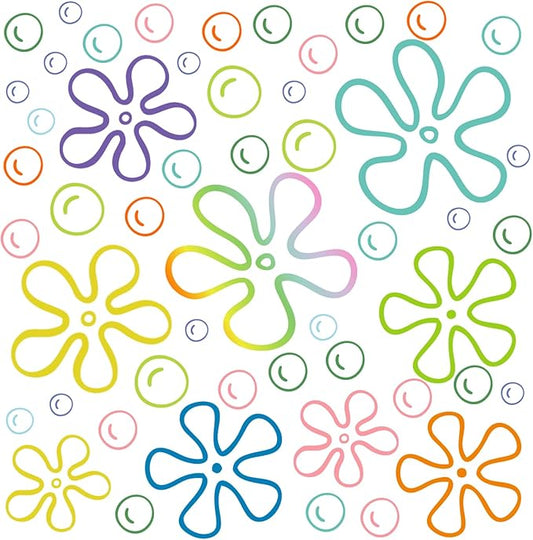 187PCS Flower Bubbles Wall Decals Under The Sea Birthday Party Decorations Ocean Wall Stickers Wall Decor for Bathroom Nursery Bedroom Home Classroom Car-HomvellaHome