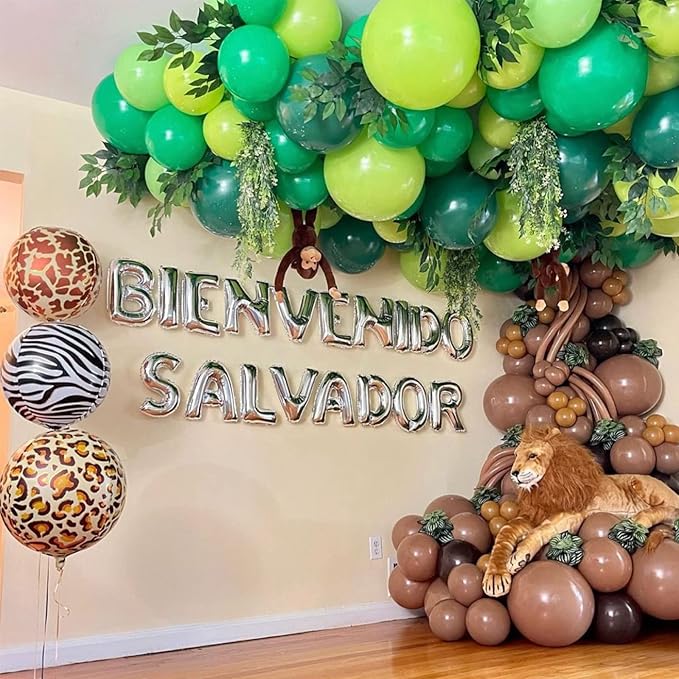 130pcs Lime Green Balloons Different Sizes 18" 12" 10" 5" Light Green Balloons for Birthday Dinosaur Baby Shower St. Patrick's Day Summer Jungle Forest Safari Party Decorations-HomvellaHome