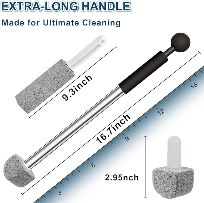 10 Packs Pumice Stone for Toilet Cleaning,Pumice Toilet Bowl Cleaning for Cleaning Toilet,Bathtubs,Kitchen Sink,Grill(Refill)-HomvellaHome