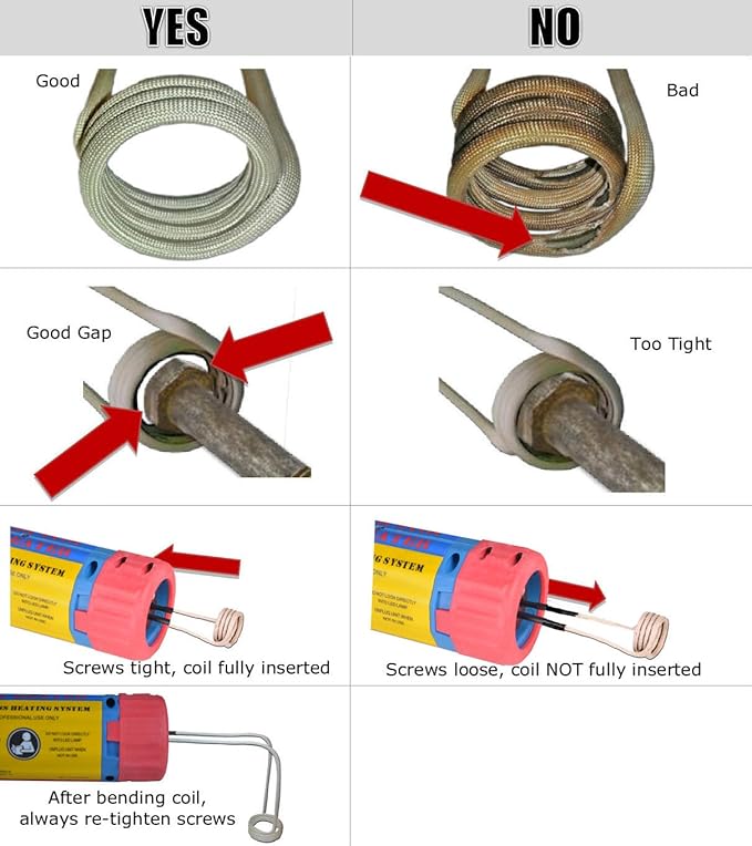 Generic Magnetic Induction Heater, Flameless Bolt Removal Tool, Handhled Induction Heater Kit with 8 Coils & 2 Copper Wires, 1100W Rusty Bolt Removing Tool (Upgraded Rotary Type), Blue-HomvellaHome