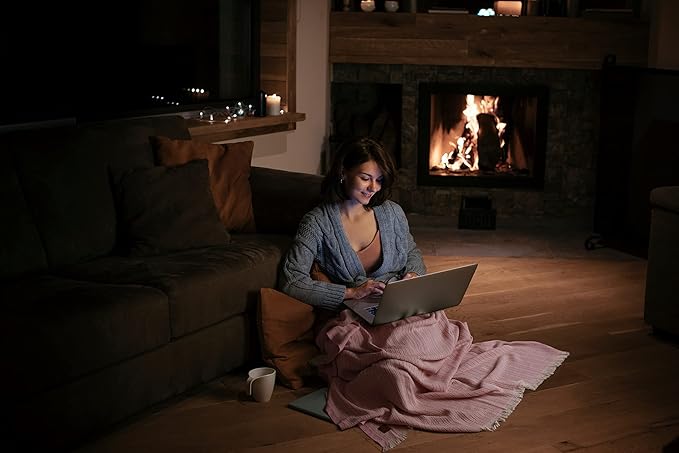 Gold Case Throw Blanket for Couch – 100% Recycled Turkish Cotton Blankets & Throws – Elegant Decorative Throw Blankets for Living Room Sofa – Woven Throws for Couch – Retro Pink – 50x60-HomvellaHome