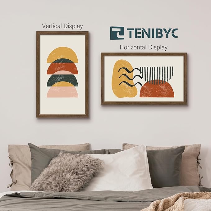 14x24 Picture Frame 3 Pack - Brown Woodgrain, Wood Poster Frame, Gallery Poster Frame - Wall Hanging-HomvellaHome