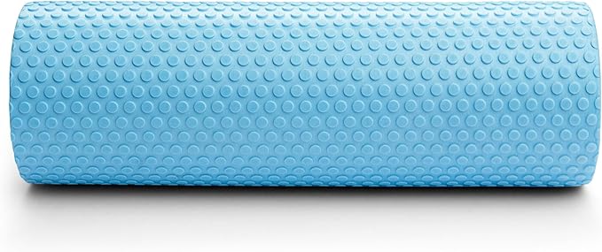 11.8 Inch Medium Density Foam Massage Roller - Light Blue Trigger Point Massage Roller for Deep Tissue Excercise, Massage and Recovery by GolgiStim-HomvellaHome