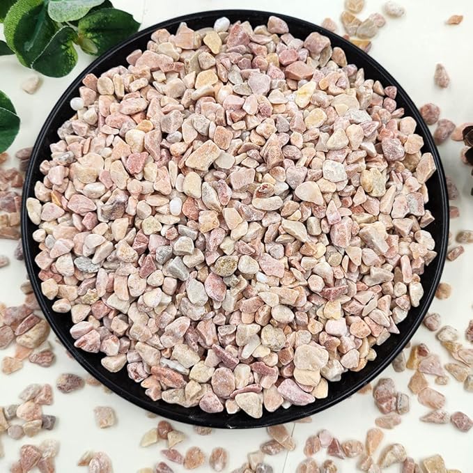 10LB Succulent and Cactus Gravel Pebbles, 1/5 Inch Natural Decorative Polished Stones, River Rocks for Plants, Vases, Aquariums, Terrarium and Outdoor Gardening,Peach-HomvellaHome