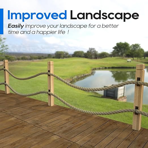 10Pack 2inch Rope Support Holder Drop Ring Brackets Stainless Steel Decorative for Hemp Rope Fencing Stair Deck Railing Ceiling Hook-HomvellaHome