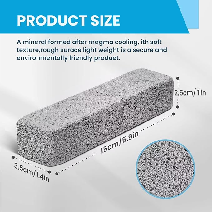 14 Pack Pumice Stone for Toilet Bowl Cleaning, Powerfully Cleans Hard Water Rings, for Cleaning Toilets, Bathtubs, Grills, Swimming Pools, Sinks-HomvellaHome