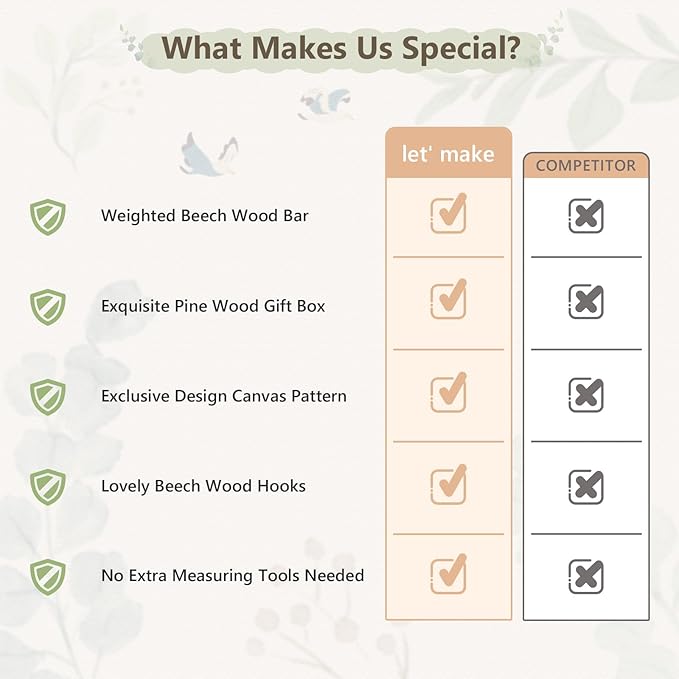 Growth Chart for Wall 7 Ft Height Chart with Keepsake Box & Hook Waterproof Canvas Measure Wall Ruler Removable Neutral Nursery Wall Decor for Baby Kids Toddlers-HomvellaHome