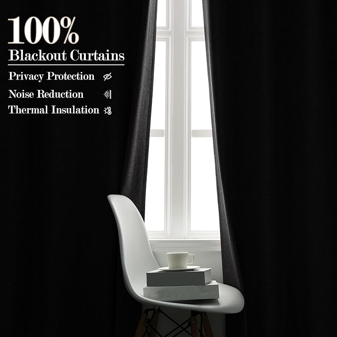 100" W x 96" L Faux Linen Room Divider Curtains, Full Blackout Pinch Pleated Drapes for Traverse Rod, Bedroom Divider Privacy Drapery with Hooks for Ceiling Track, 1 Panel, Gray-HomvellaHome