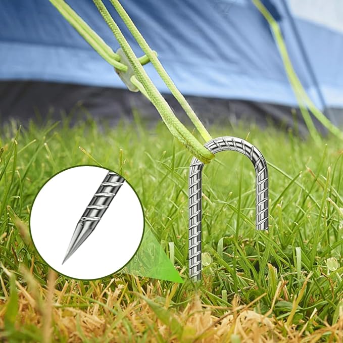 Ground-Stakes-Heavy-Duty-12 inch, J-Hook Rebar Stakes Galvanized Anti-Rust 20pcs Garden Stakes Metal Ground Anchors for Garden Dog Fence Chicken Coop Christmas Decorations Deer Fence-HomvellaHome