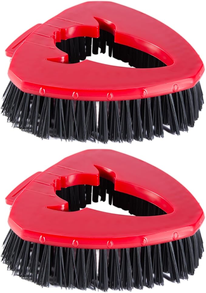 2 Pack Scrub Brush Head Replacement Compatible with O Cedar EasyWring Spin Mop 1-Tank System, Floor Scrubber Head, Shower Scrub Brush with Hard Bristles for Cleaning & Scrubbing-HomvellaHome