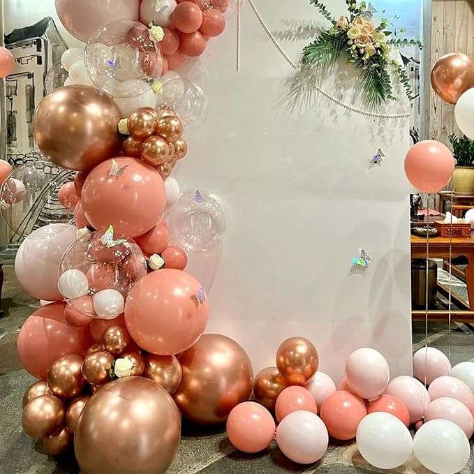 130pcs Coral Red Balloons Different Sizes 18" 12" 10" 5" Pastel Red Latex Balloon Garland Arch Kit for Birthday Baby Shower Graduation Wedding Valentine's Day Christmas Party Decorations-HomvellaHome