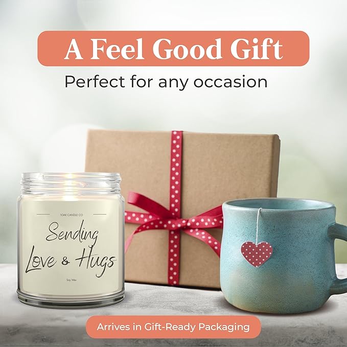 1OAK Vanilla Soy Candles - Big Hug Candle - Grief Gifts - Thinking of You Gifts for Women - Sympathy Gift - Condolence Gift - Sympathy Candle - Cheer Up-HomvellaHome