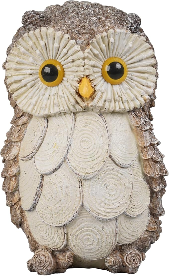 Guichifun Owl Statue Home Decor Accents - Cute Owl Figurines for Shelf Bookshelf TV Stand Décor Bedroom Office Decorations Ideal Gift for Owl Lovers 5 x 5 x 8 Inch-HomvellaHome