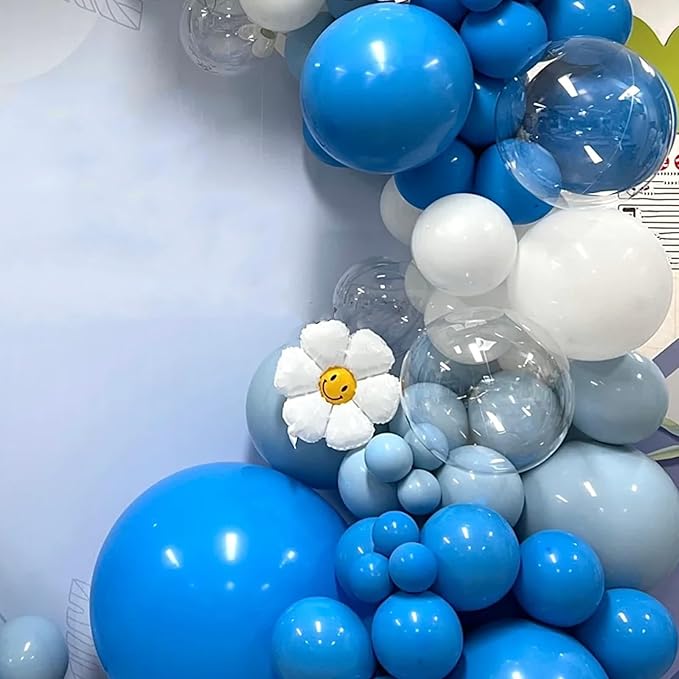 130pcs Blue Balloons Different Sizes 18" 12" 10" 5" Matte Blue Latex Balloon Garland Arch Kit for Birthday Baby Shower Graduation Wedding Gender Reveal Anniversary Party Decorations-HomvellaHome