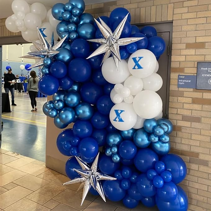 130pcs Royal Blue Balloons Different Sizes 18" 12" 10" 5" Party Latex Balloons for Birthday Graduation Baby Shower Anniversary Nautical Party Decorations-HomvellaHome