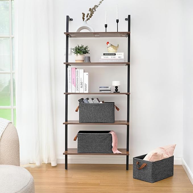 GRANNY SAYS Storage Baskets for Shelves, Closet Organizer Bins, Clothes Storage Bins with Metal Frame, Large Baskets for Organizing and Storage, Collapsible, Dark Gray, 2-Pack-HomvellaHome