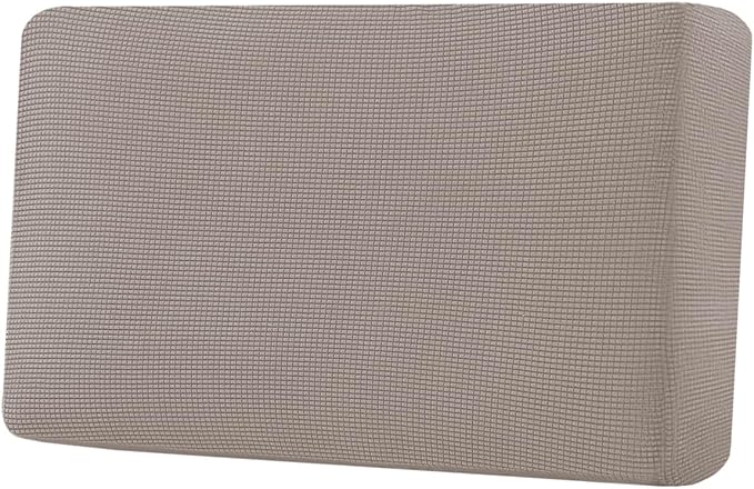 H.VERSAILTEX Super Stretch Individual Seat Cushion Covers Sofa Covers Couch Cushion Covers Slipcover Sets Thick Jacquard Textured Twill Fabric (1 Piece Loveseat Cushion Cover, Taupe)-HomvellaHome