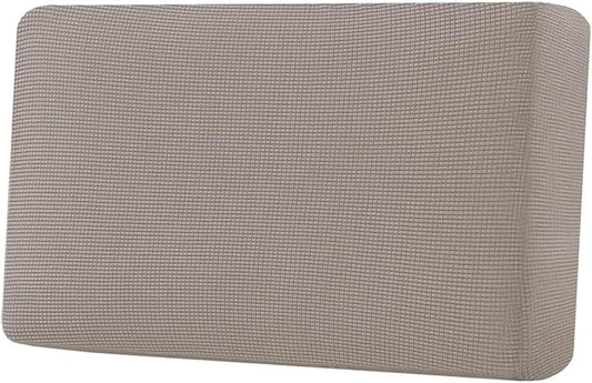 H.VERSAILTEX Super Stretch Individual Seat Cushion Covers Sofa Covers Couch Cushion Covers Slipcover Sets Thick Jacquard Textured Twill Fabric (1 Piece Loveseat Cushion Cover, Taupe)-HomvellaHome