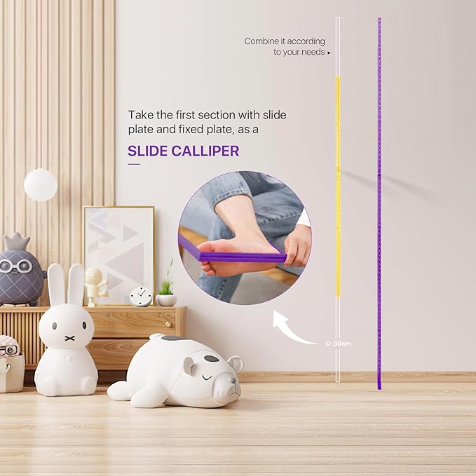 Growth Chart for Wall, Children Height Measurement,3D Removable Growth Height Chart,Splicing Height Ruler for Kids Baby Nursery 79 inch (Purple)-HomvellaHome