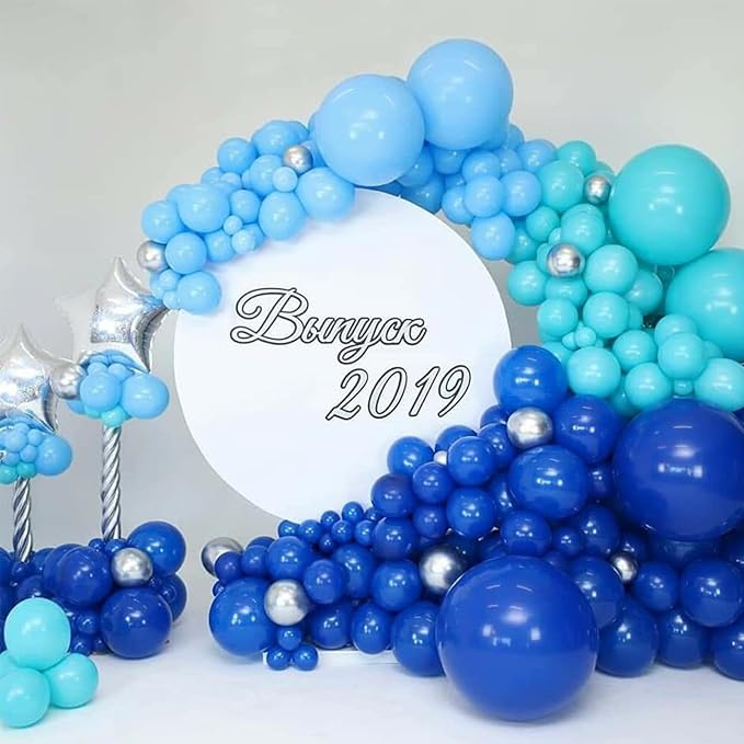 130pcs Royal Blue Balloons Different Sizes 18" 12" 10" 5" Party Latex Balloons for Birthday Graduation Baby Shower Anniversary Nautical Party Decorations-HomvellaHome