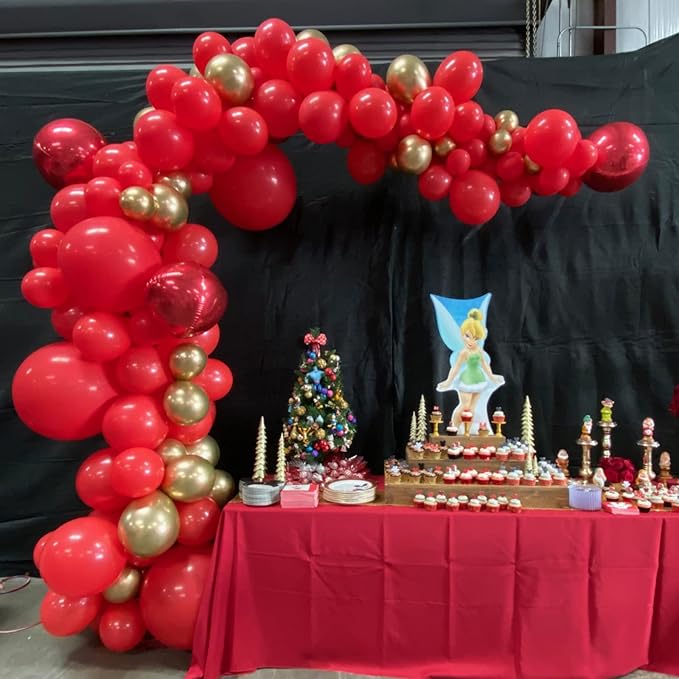 130pcs Red Balloons Different Sizes 18" 12" 10" 5" Party Latex Balloons for Valentine's Day Birthday Christmas Baby Shower Wedding Anniversary Party Decorations-HomvellaHome