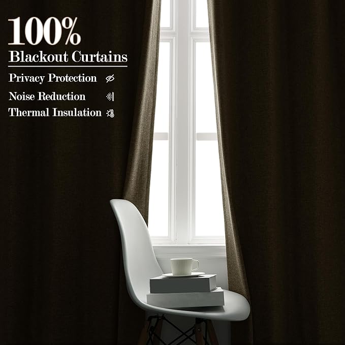 100" W x 96" L Faux Linen Room Divider Curtains, Full Blackout Pinch Pleated Drapes for Traverse Rod, Bedroom Divider Privacy Drapery with Hooks for Ceiling Track, 1 Panel, Ivory White-HomvellaHome