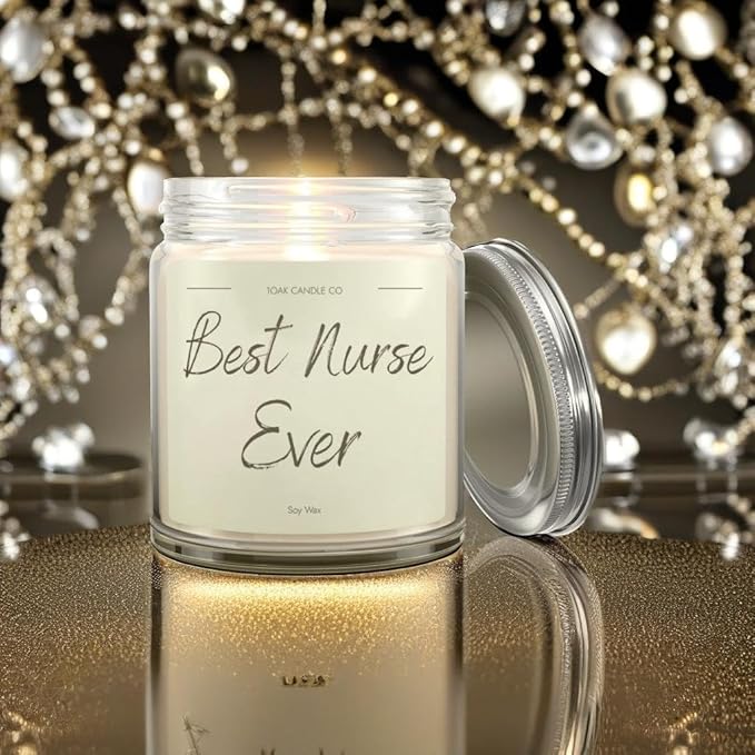 1OAK Vanilla Scented Nurse Candle - Best Nurse Gifts for Women, Men - RN Graduation Gift-HomvellaHome