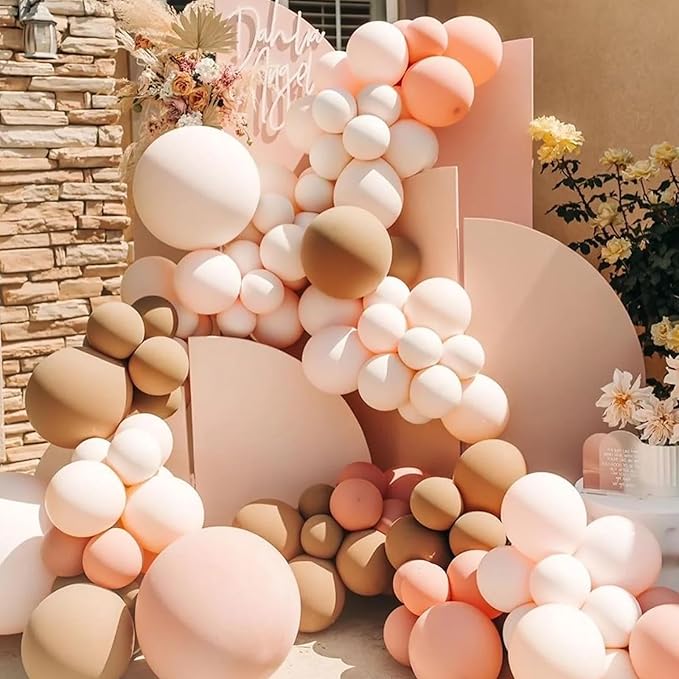 130pcs Blush Pink Balloons Different Sizes 18" 12" 10" 5" Boho Pink Latex Balloon Garland Arch Kit for Birthday Baby Shower Graduation Wedding Gender Reveal Party Decorations-HomvellaHome