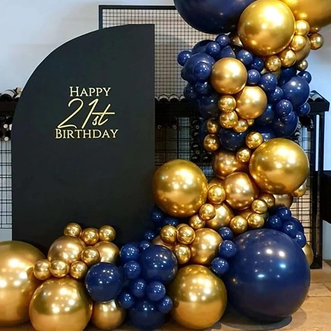 130pcs Navy Blue Balloons Different Sizes 18" 12" 10" 5" Dark Blue Balloons for Birthday Graduation Baby Shower Anniversary New Year Party Holiday Decorations-HomvellaHome