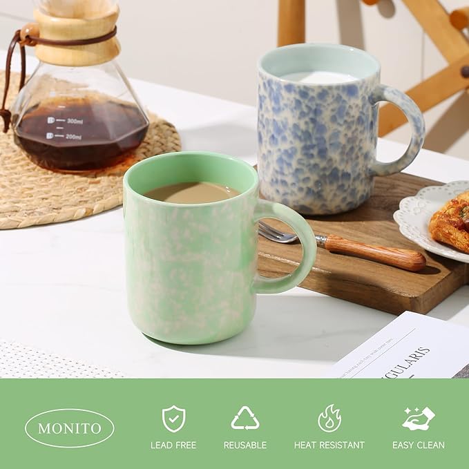 17 OZ Coffee Mugs Set of 4, Ceramic Modern Coffee Mugs Set with handle for Tea/Latte/Milk/Cocoa.-HomvellaHome