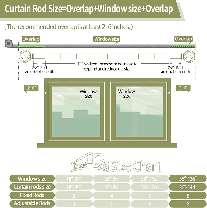 Gold Adjustable Curtain Rods for Windows:72-144 Inch Farmhouse Heavy Duty Long Curtain Rod for Bedroom Living Room,Boho Decorative Rustic Drapery Rods with Vintage Coastal Finials,Brass Gold-HomvellaHome