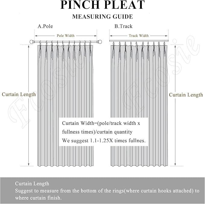 120" Wx96 L Linen Room Divider Drapes for Doorway/Glass Window/Sliding Door/Patio, Extra Wide Pinch Pleated Full Blackout Curtains for Girls Boys Teen Kids Room, 1 Panel, Sand Beige-HomvellaHome