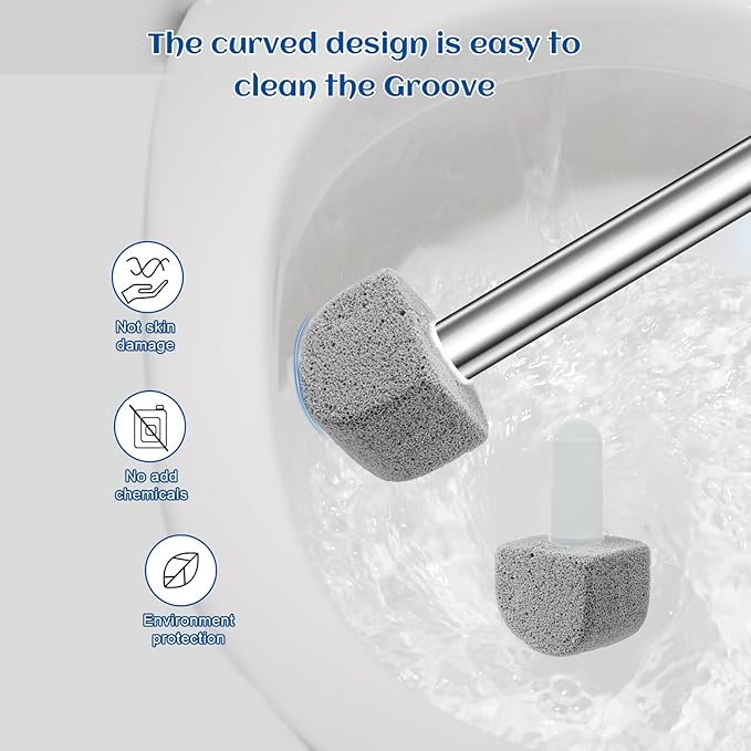 10 Packs Pumice Stone for Toilet Cleaning,Pumice Toilet Bowl Cleaning for Cleaning Toilet,Bathtubs,Kitchen Sink,Grill(Refill)-HomvellaHome