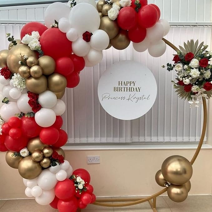 130pcs Red Balloons Different Sizes 18" 12" 10" 5" Party Latex Balloons for Valentine's Day Birthday Christmas Baby Shower Wedding Anniversary Party Decorations-HomvellaHome