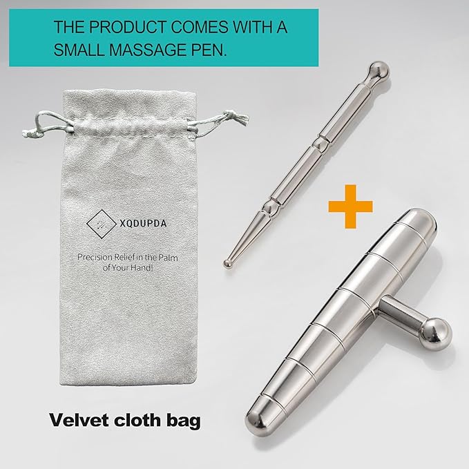 2 in 1 Trigger Points Massage Tool Stainless Steel T-Bar Deep Tissue Massage Tool for Pain Relief Full-Body Fascial Relaxation – Ideal for Shoulders, Neck, Legs, and Arms – Perfect for Sports Therapy-HomvellaHome