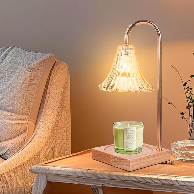 GEEZO Fragrance Candle Warmer Lamp，Electric Candle Warmer with Timer & Dimmer，Mom Christmas Birthday Gifts for Women, House Warming Gifts New Home Bedroom Decor-HomvellaHome