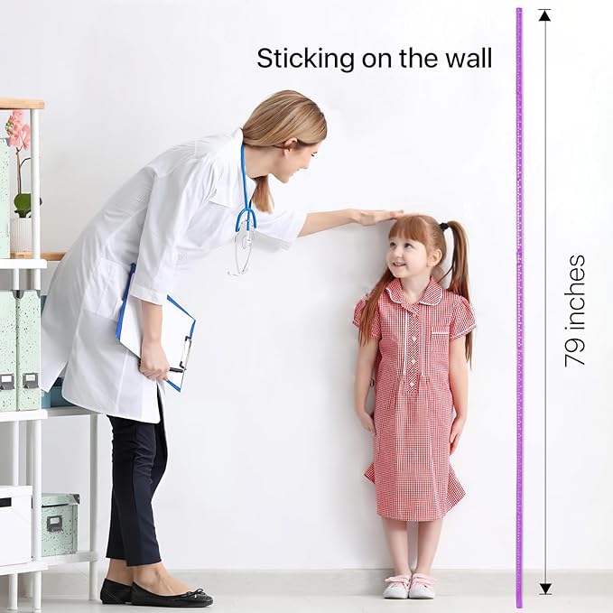 Growth Chart for Wall, Children Height Measurement,3D Removable Growth Height Chart,Splicing Height Ruler for Kids Baby Nursery 79 inch (Purple)-HomvellaHome