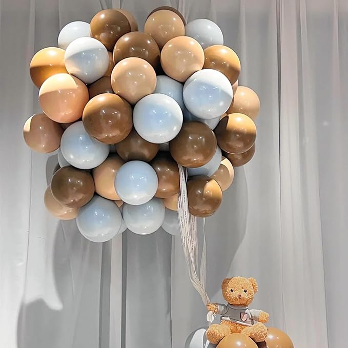 130pcs Tan Balloons Different Sizes 18" 12" 10" 5" Light Brown Latex Balloon Garland Arch Kit for Birthday Baby Shower Graduation Wedding Gender Reveal Anniversary Party Decorations-HomvellaHome