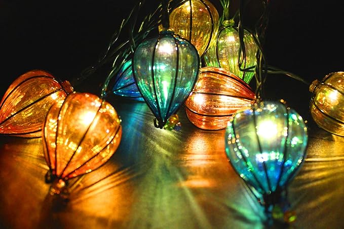 11FT Multicolor String Lights with 10 Bulbs, UL Listed Connectable Waterproof Decorative LED Lights Hanging for Backyard Patio, Indoor/Outdoor for Christmas Wedding Party Festival Lighting-HomvellaHome