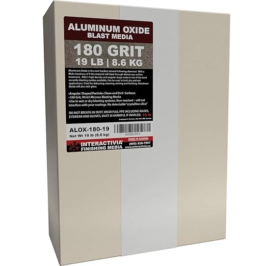 #180 Aluminum Oxide - 19 LBS - Fine Sand Blasting Abrasive Media for Blasting Cabinet and Blasting Guns.