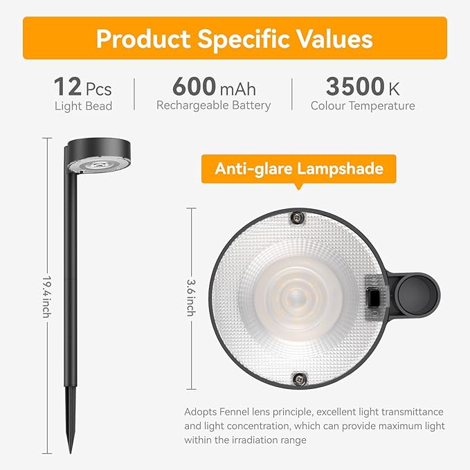 2 Pack Solar Pathway Lights Outdoor, Bright LED Solar Lights Outdoor Waterproof, Up to 12 Hrs Modern Path Lighting for Yard Garden Walkway Driveway Lawn Decor (2 Pack)-HomvellaHome