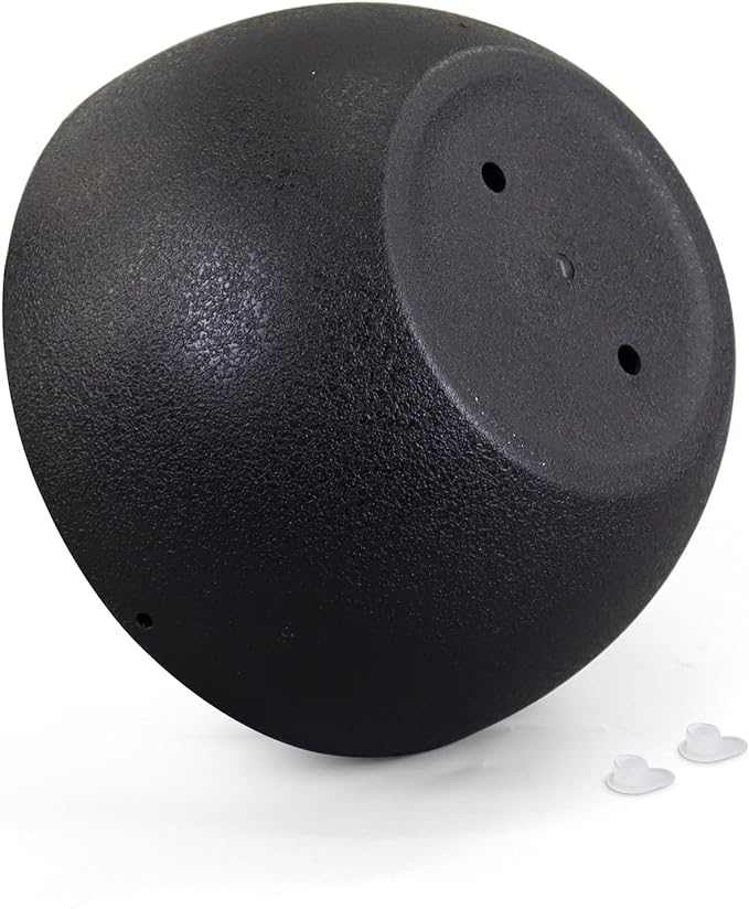 10 inch Hanging Planters for Indoor Outdoor Plants, 2 Pack Hanging Flower Pots with Drainage Holes and Chain for Garden Porch Plants, Round Plastic Hanging Baskets for House Plants, Black-HomvellaHome