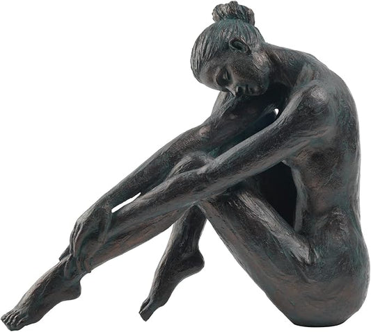 Guichifun Yoga Dancer Statue Home Decoration - Resin Bronze Sculpture Modern Creative Home Garden Statue Handicrafts Art Ware Home Décor Office Room or Outdoor Garden Gifts 16.3 x 7.15 x 13.9 Inch-HomvellaHome