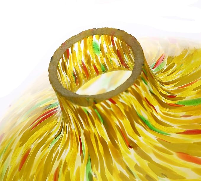 Gazing Ball 10 inch Colorful Glass Gazing Ball for Garden Decor, Indoor Outdoor Glass Gazing Globe Yard Decoration, Yellow-HomvellaHome