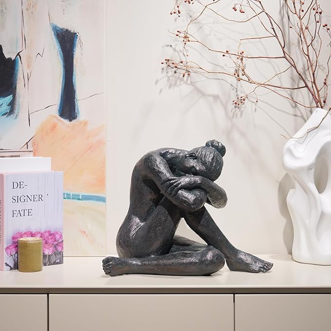 Guichifun Yoga Dancer Statue Home Decoration - Resin Sculpture Modern Creative Home Ballet Thinker Dancers Handicrafts Art Ware Home Décor Office Room Ornament Gifts 13.5 x 9.5 x 11.25 Inch-HomvellaHome