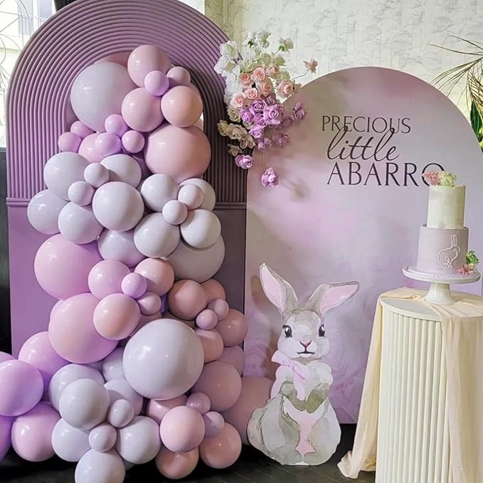 130pcs Lilac Purple Balloons Different Sizes 18" 12" 10" 5" Faded Purple Latex Balloon Garland Arch Kit for Birthday Baby Shower Graduation Wedding Gender Reveal Party Decorations-HomvellaHome