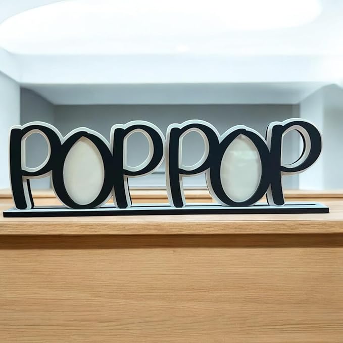 Gift for PopPop, Picture frame for Grandpa, Grandpa picture frame, Pop Pop picture frame, Gift for new papa, Grandparent photo frame (PopPop)-HomvellaHome